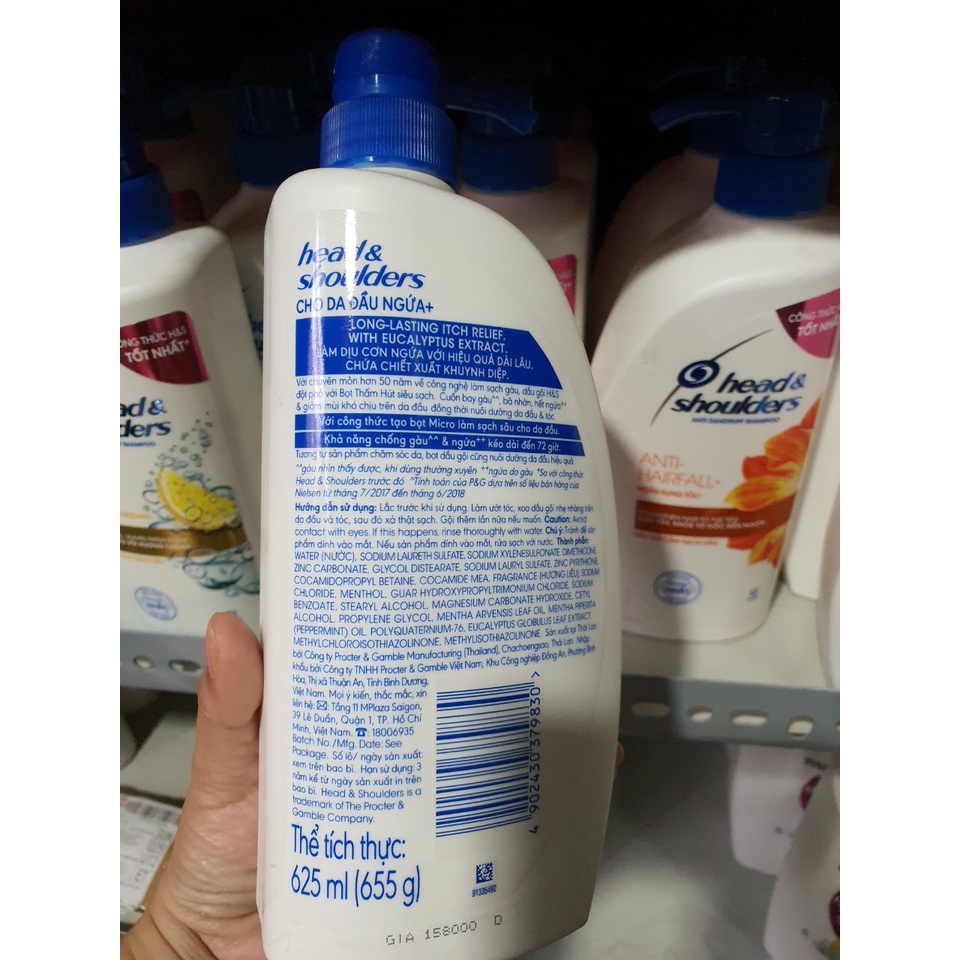 Dầu gội Head & Shoulders cho da đầu ngứa 625ml