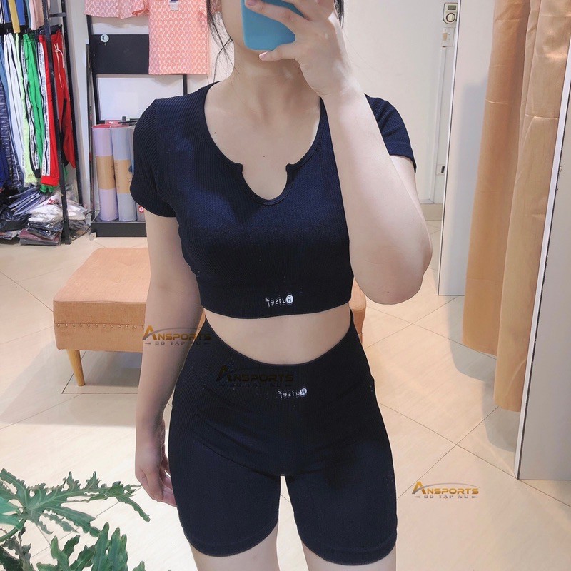 BỘ đồ tập thể thao nâng mông 🍑 Dệt Kim Cao Cấp 🍑Tập Gym, Yoga co giãn 4 chiều, chất vải dày dặn, tôn dáng, hách mông.