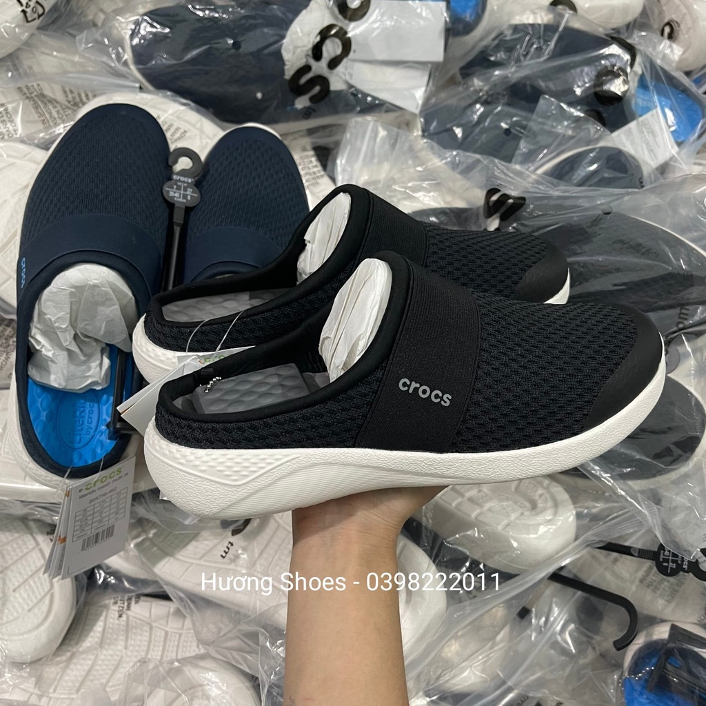 Giày Lười Literide Mesh Mule đen ghi êm nhẹ cho nam