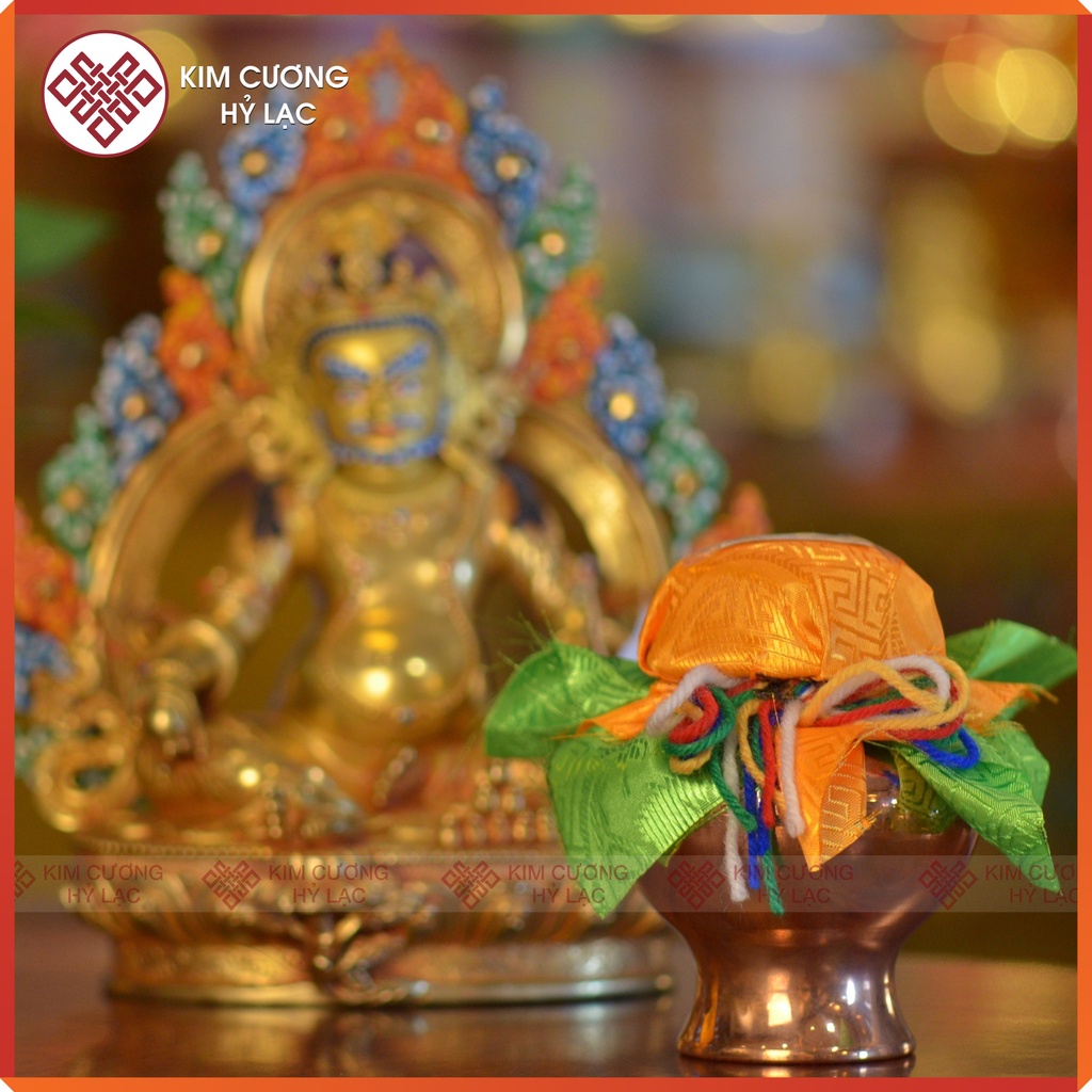 Bảo Bình Ngũ Vị Thần Tài Và Dược Sư Mật Tông [Kim Cương Hỷ Lạc] Đồng