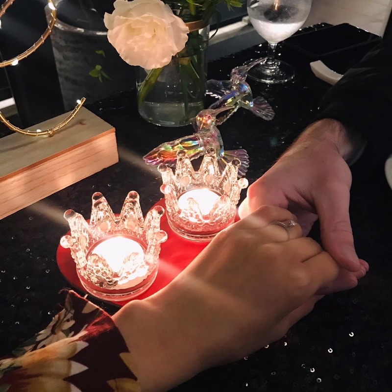 👑 Cốc Nến Pha Lê Vương Miện 👑