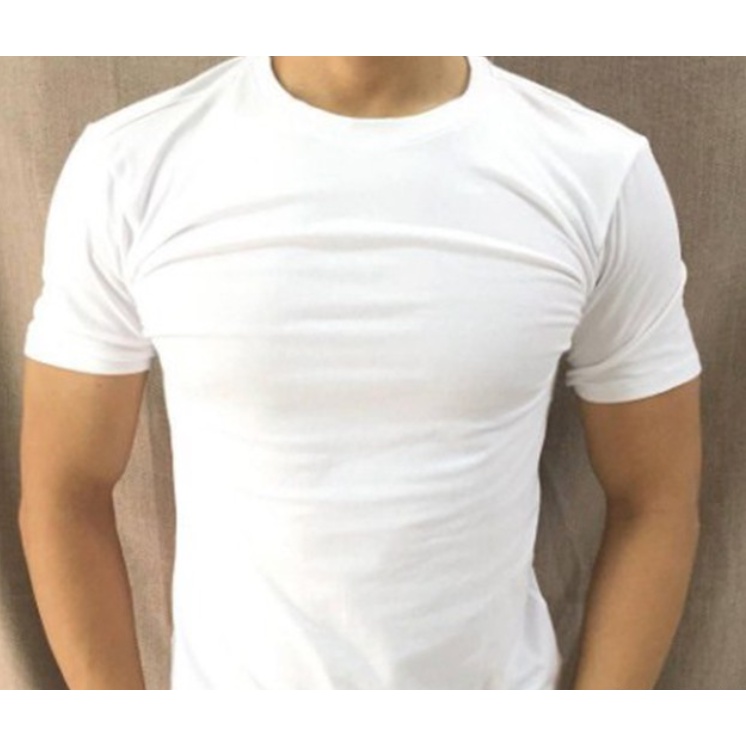 Áo thun lót trong sơ mi công sở cộc tay Ledatex màu trắng Cotton đông xuân cao cấp kiểu bộ đội LOTNAM