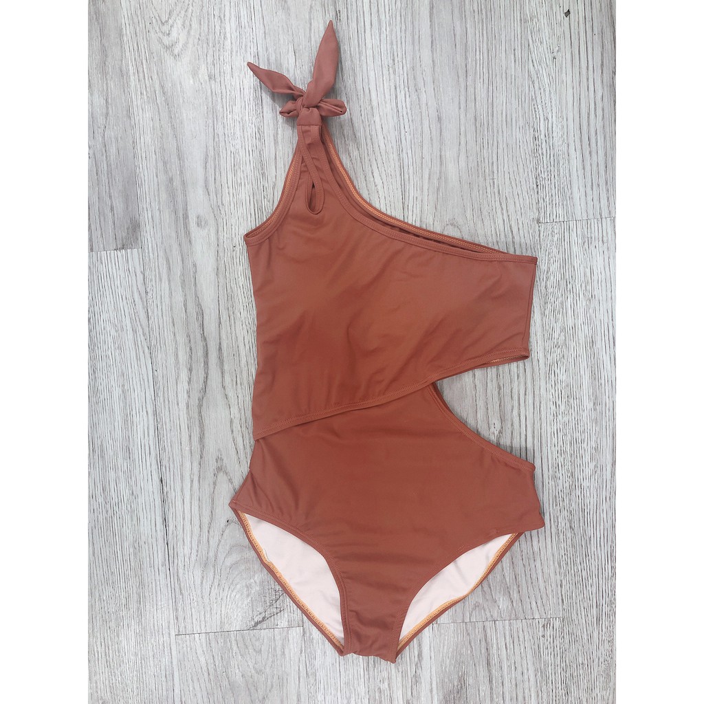 Bikini một mảnh liền lệch vai khoét eo đẹp mặc đi biển đi bơi