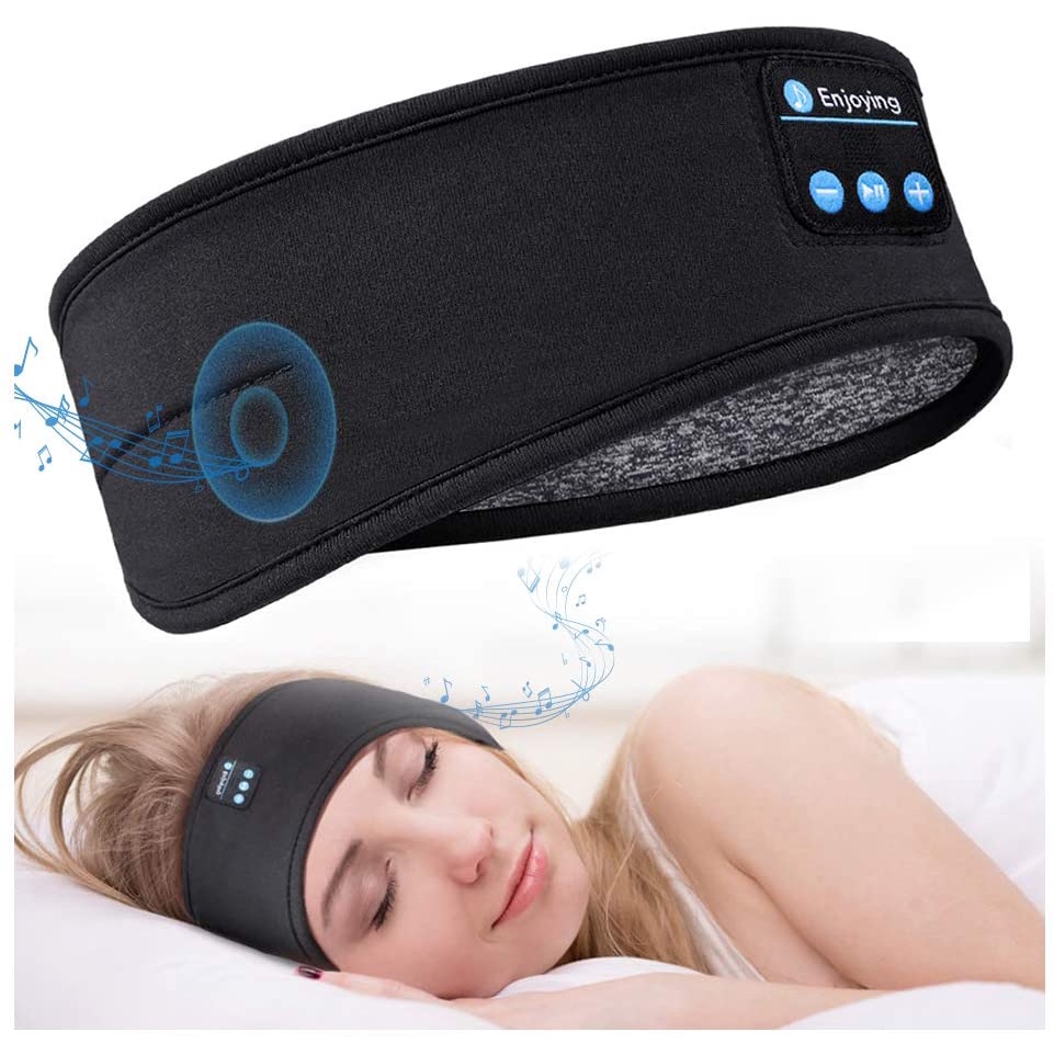 Tai nghe bluetooth băng đô - Kiểu dáng thể thao - Cho dân văn phòng yoga fitness - Nằm nghiêng được khi ngủ