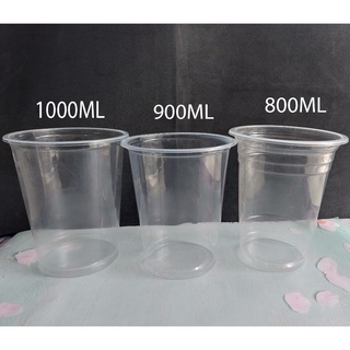 [HCM]50 Ly trà tắc, nước mía, trà bí đao khổng lồ loại 800, 900, 1000ml nhựa PP dẻo dai, đế bằng cứng cáp-EGREENDùng1Lần