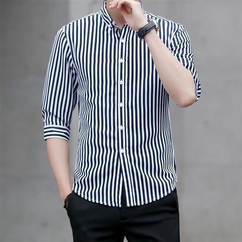 Áo sơ mi nam kẻ sọc đỏ trắng body trơn mát chất vải xịn mát chống nhăn mẫu mới về hot năm nay