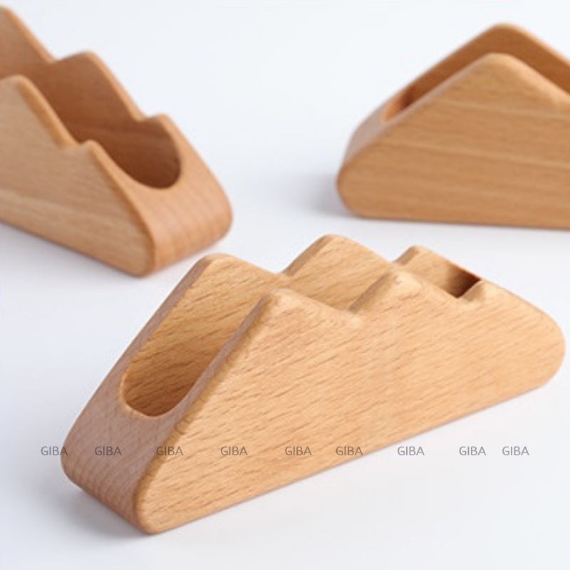 Hộp đựng danh thiếp name card bằng gỗ - Name Card Case Storage Box - GIBA