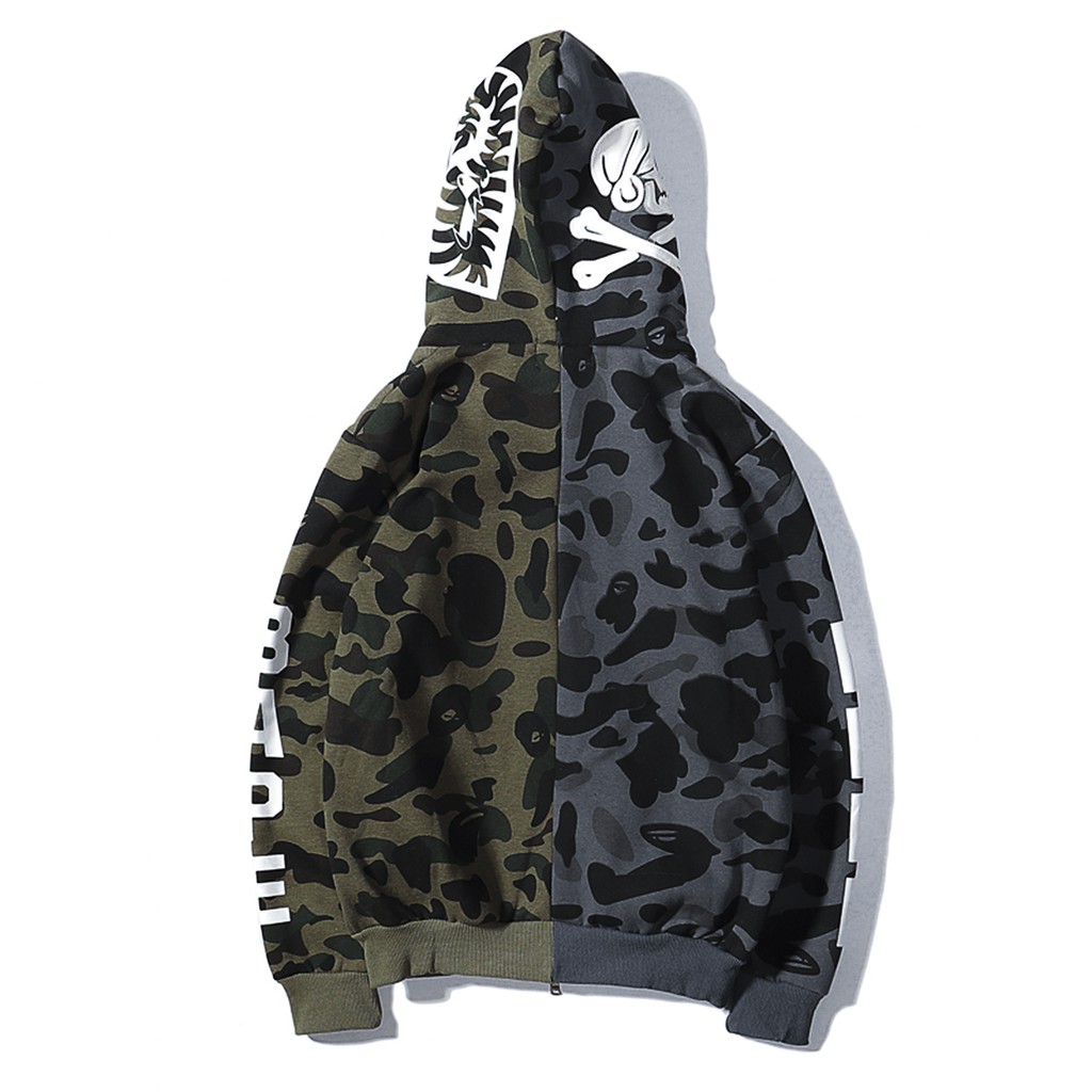 Áo Khoác Bape Camo Xanh/Xám