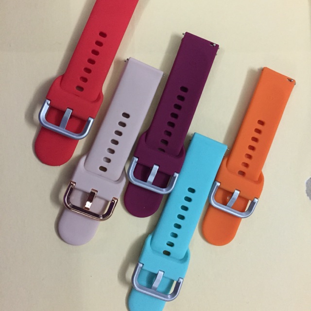 Dây nhựa dẻo nhiều màu thay thế cho đồng hồ watch active và một số đồng hồ thông minh size dây 20mm