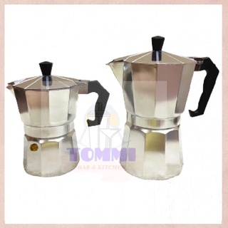 Ấm pha cà phê moka - bình pha cà phê moka kiểu ý pha chế - dụng cụ pha chế