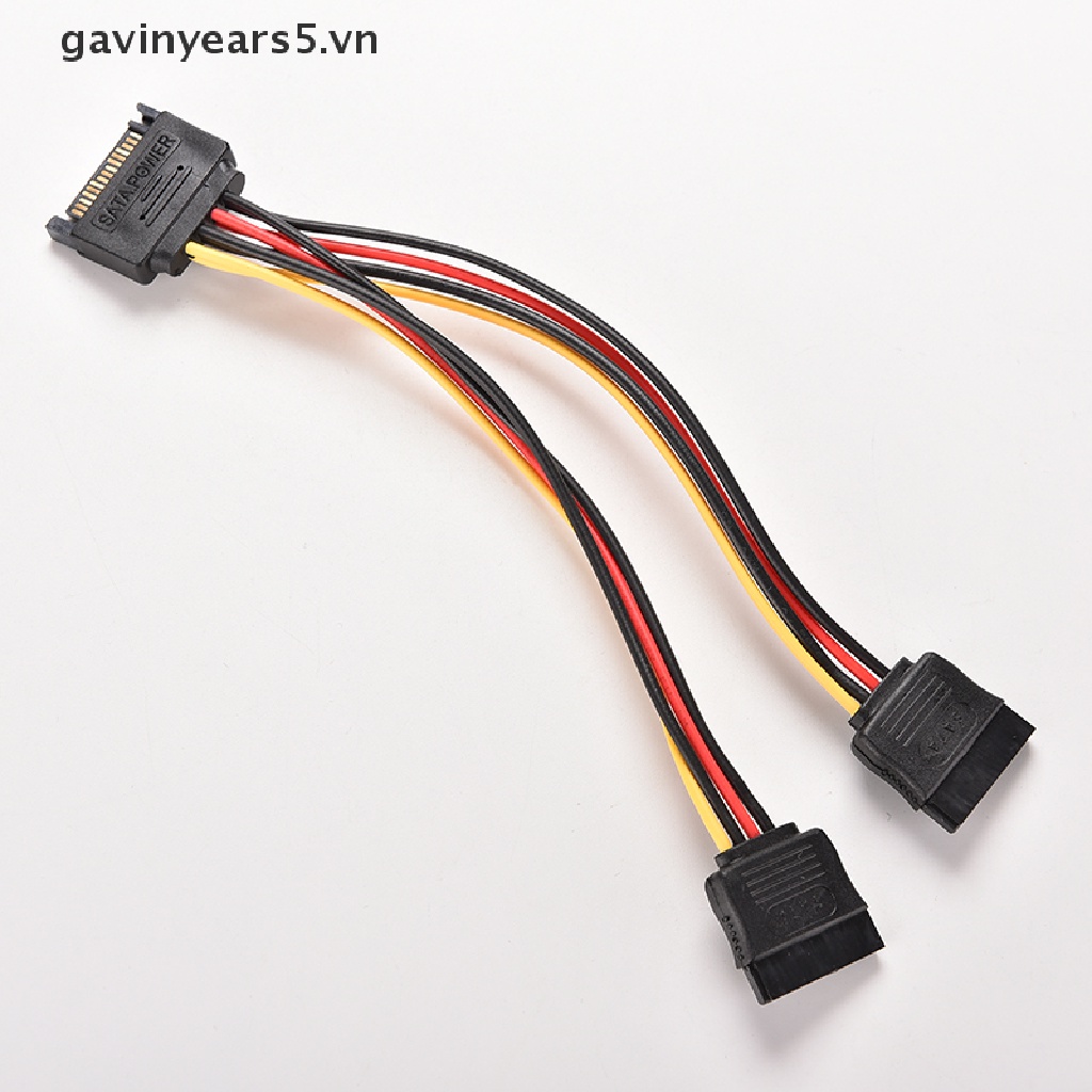 Cáp chia nguồn SATA từ 1 giắc cắm 15 chấu sang 2 cổng cắm 15 chấu