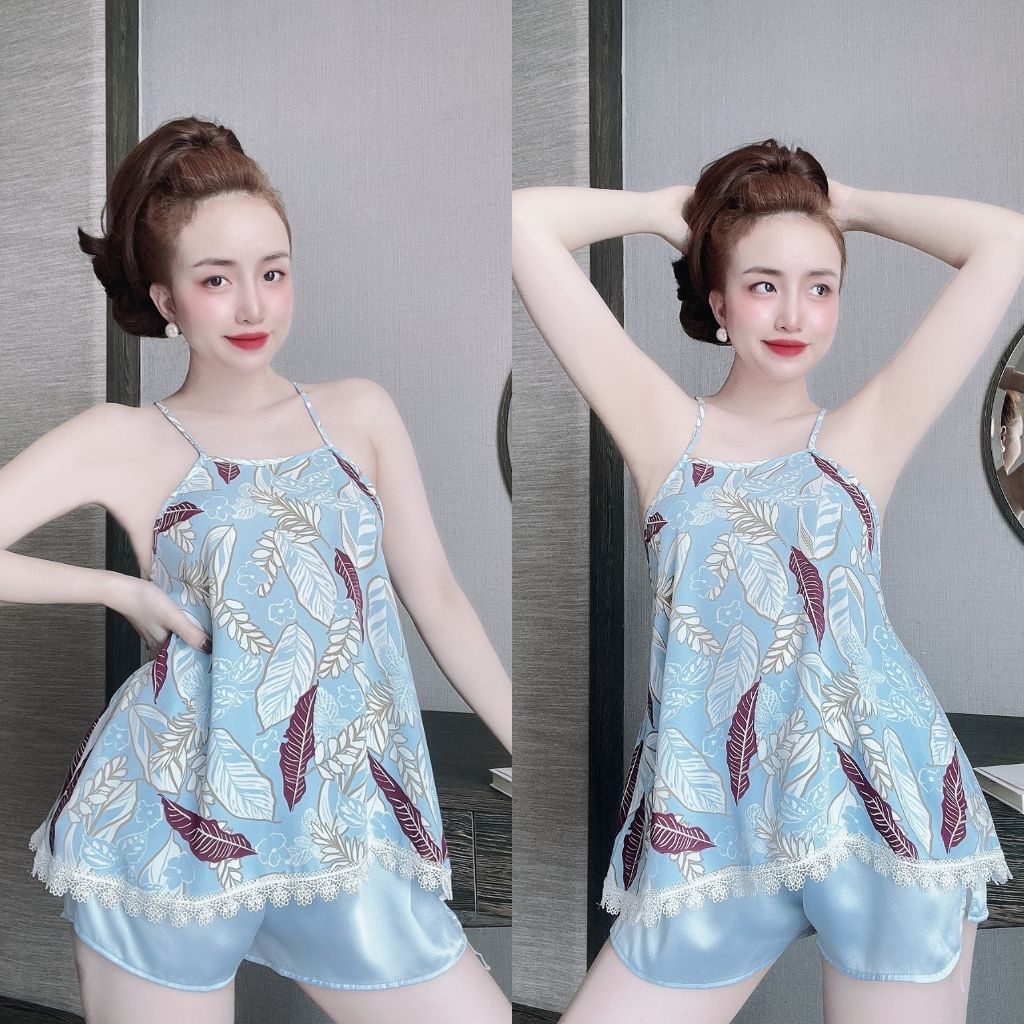 Đồ Ngủ Nữ BIGSIZE Đồ Ngủ Sexy lụa Satin cao cấp mềm mại xinh xắn &lt; 70KG