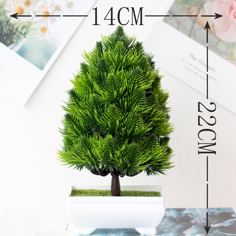 (Kèm chậu)Chậu Cây Cảnh Nhân Tạo Kèm Chậu Trang Trí Nhà Cửa