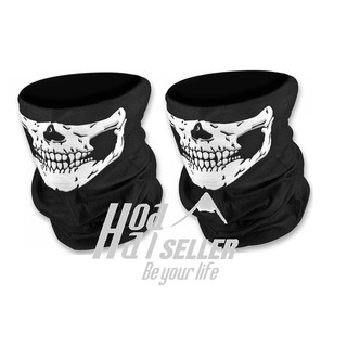 Bộ 2 khăn phượt đa năng HOAHAI hình đầu lâu (đen)