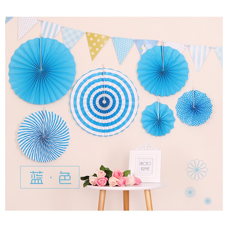 Set Quạt Giấy Trang Trí Sinh Nhật Hoặc Làm Backdrop