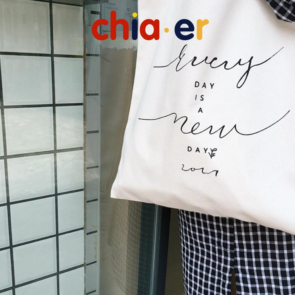 Túi tote vải phong cách Hàn Quốc Túi tote bảo vệ môi trường