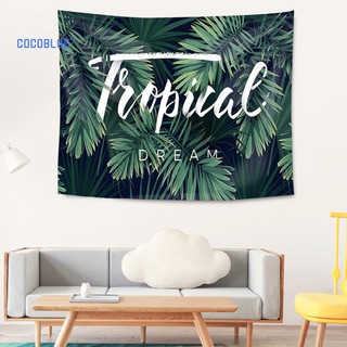 Thảm treo tường in hình lá nhiệt đới