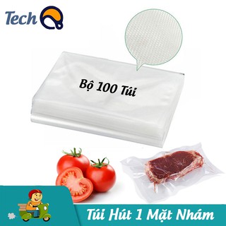 Bộ 100 túi hút chân không một mặt nhám đầy đủ kích thước, hàng chất lượng cao. - BH 12 tháng