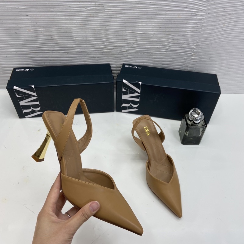 Sandal cao gót zara basic gót nhọn 7p fullbox
