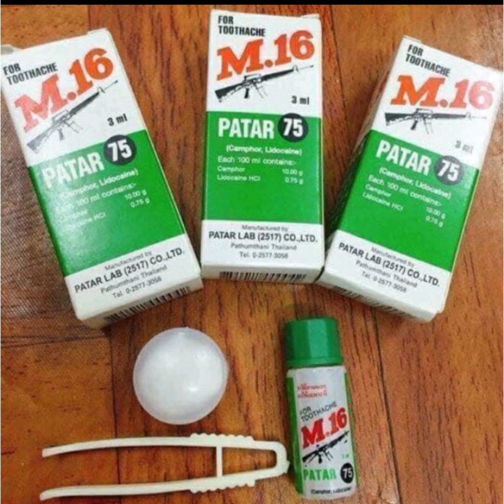 Chai Dầu Giảm Đau Răng , sâu răng Patar 75 M.16 3ml Thái Lan