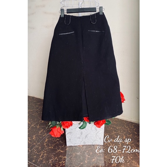 Chân váy dạ dài kiểu