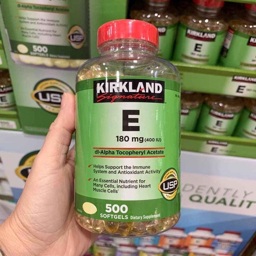 Viên Uống Đẹp Da Vitamin E 400 IU 500 Viên Kirkland Của Mỹ