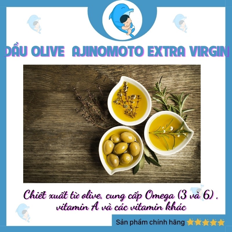 Dầu Olive Nguyên Chất Ajinomoto Extra Virgin 70gr Bổ Sung Các Dưỡng Chất Cần Thiết Giúp Phát Triển Trí Não Cho Bé 6m+