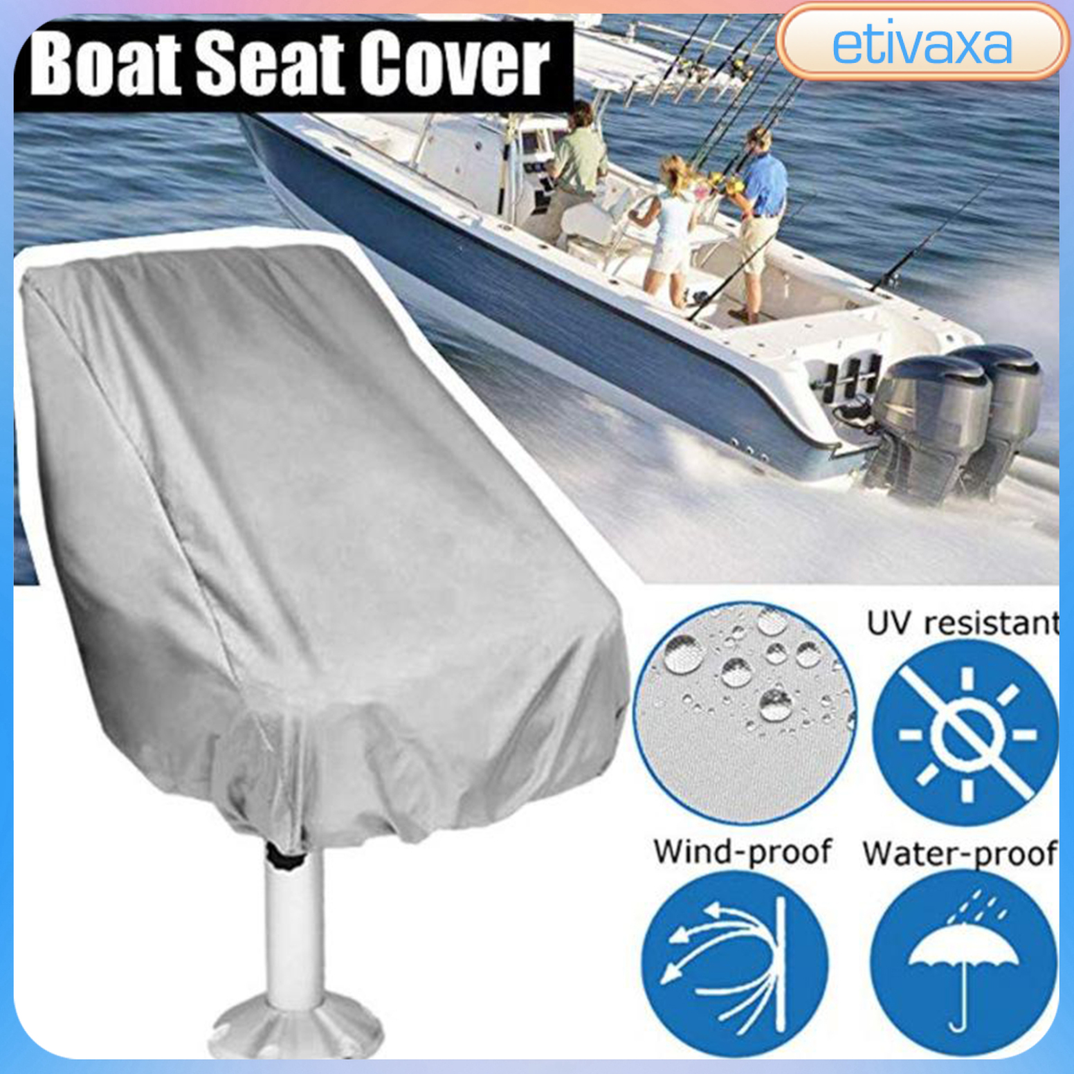 Bọc ghế thuyền bằng vải gấp được chống thấm nước chịu thời tiết khắt nghiệt bảo vệ ghế thuyền trưởng câu cá
