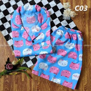 Combo bộ pizama mặt nhà