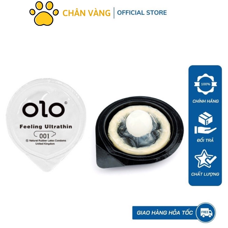 Bao cao su siêu mỏng OLO trắng Soft Growth tăng chiều dài 1,5cm