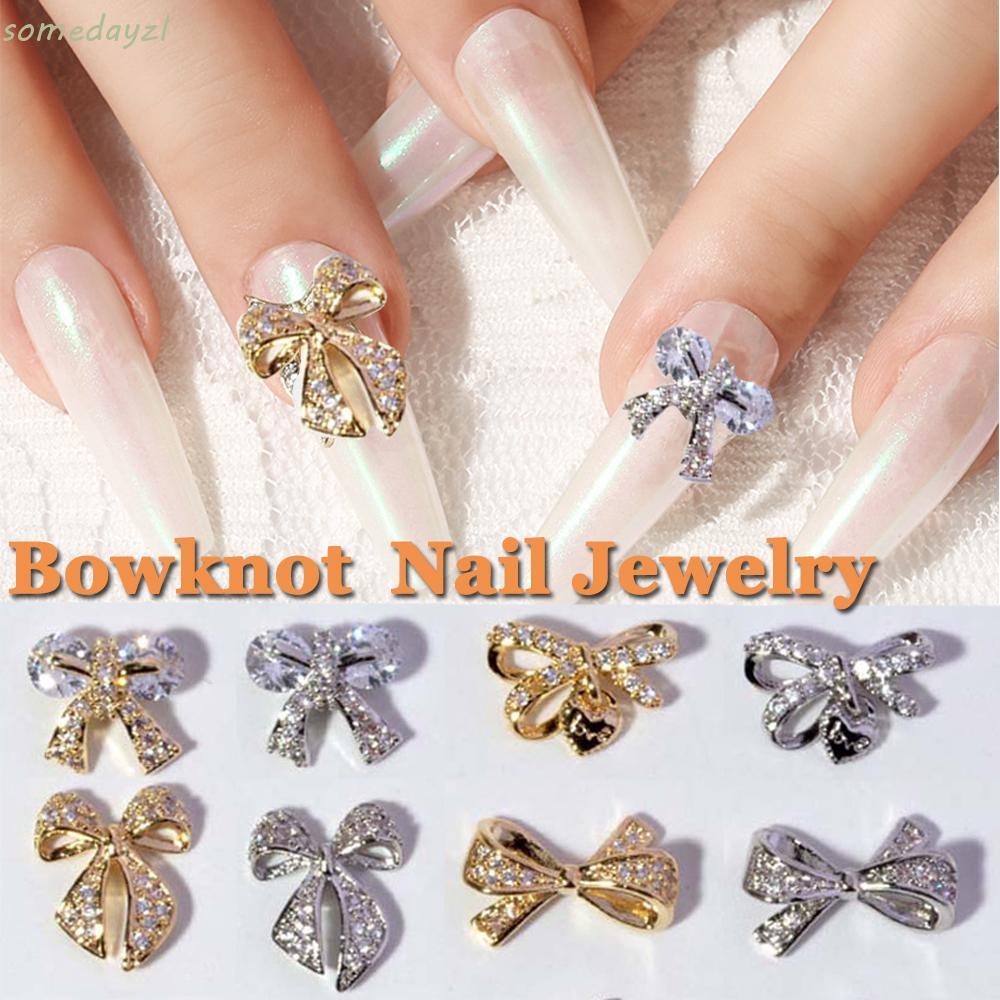 [Hàng mới về] Phụ kiện đá trang trí móng tay hình dạng 3D hợp thời trang DIY