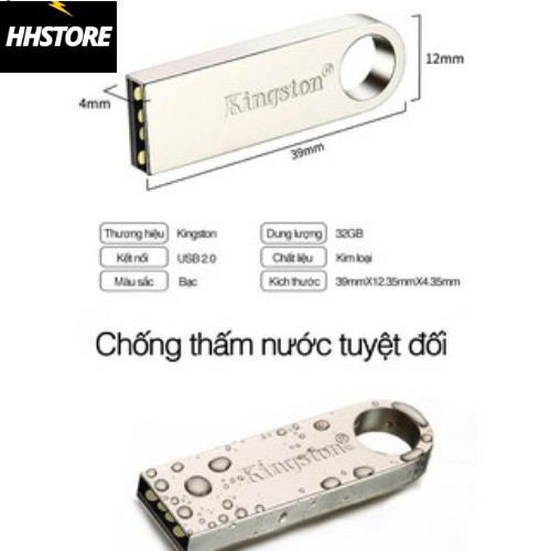 Usb Kingston 32Gb/64Gb/16Gb/8Gb/4Gb/2Gb SE9 2.0, nhỏ gọn thiết kế vỏ kim loại chống nước bảo hành lên đến 2 năm