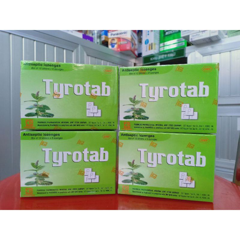 Kẹo ngậm Tyrotab hộp 10 vỉ x 8 viên