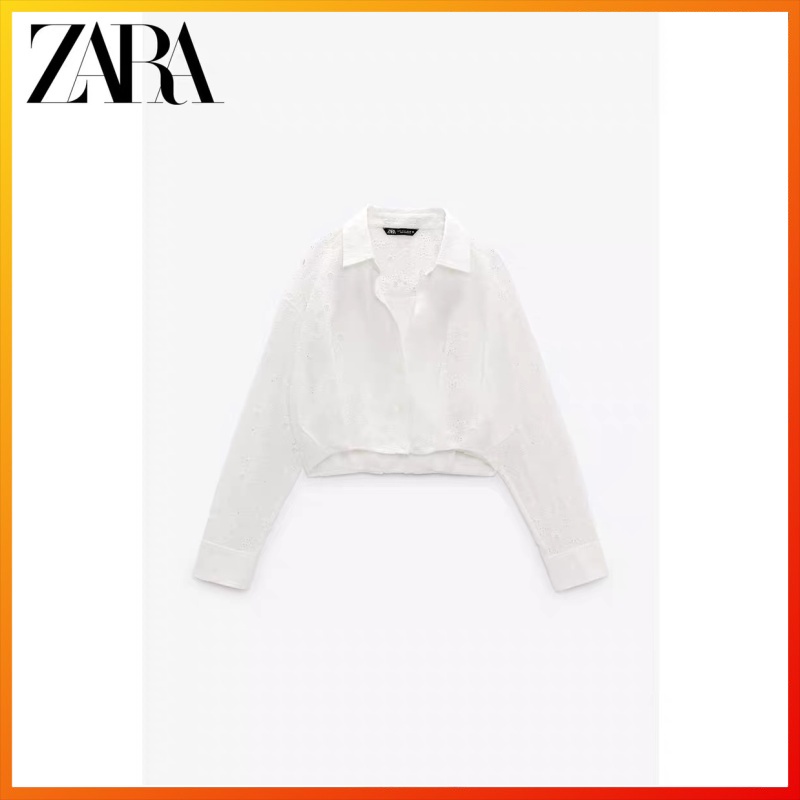 Áo Sơ Mi Thêu Họa Tiết Thời Trang ZARA Thanh Lịch Cho Nữ