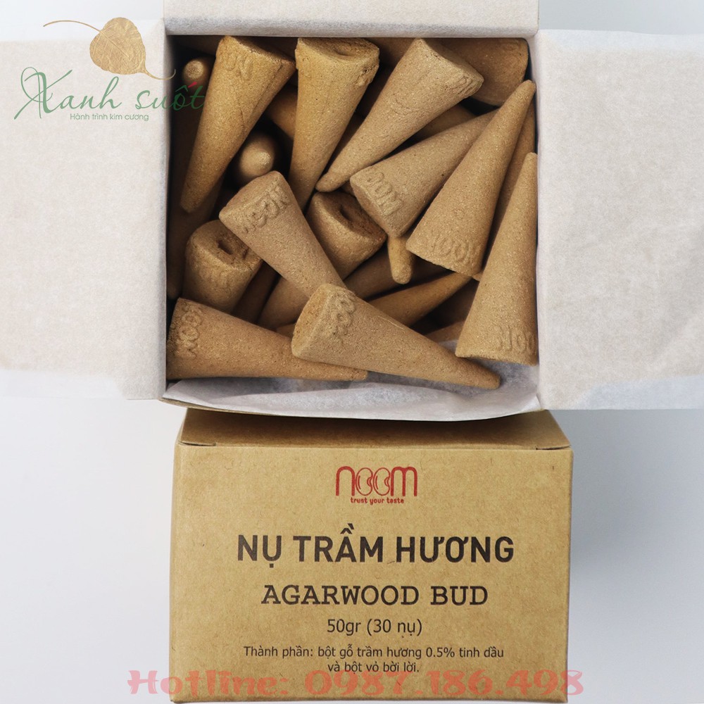 [Noom] Nụ Trầm Hương- Khử Mùi, Xua Trược Khí, Xông Nhà Mới, Thư Giãn - Agarwood Buds - Nhang Trầm Nụ Noom [Xanh Suốt]