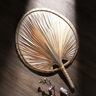 Quạt lá cọ trang trí decor