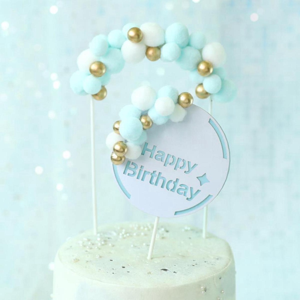 Que Cắm Trang Trí Bánh Kem Hình Đám Mây Sinh Nhật Mềm Mại DIY