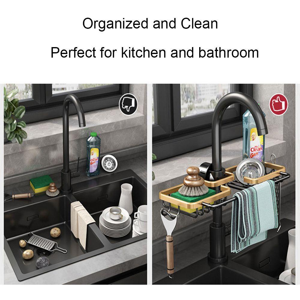 Giá Đỡ Mút Rửa Chén Có Móc Treo Chống Rỉ Sét Tiện Dụng Cho Nhà Bếp / Phòng