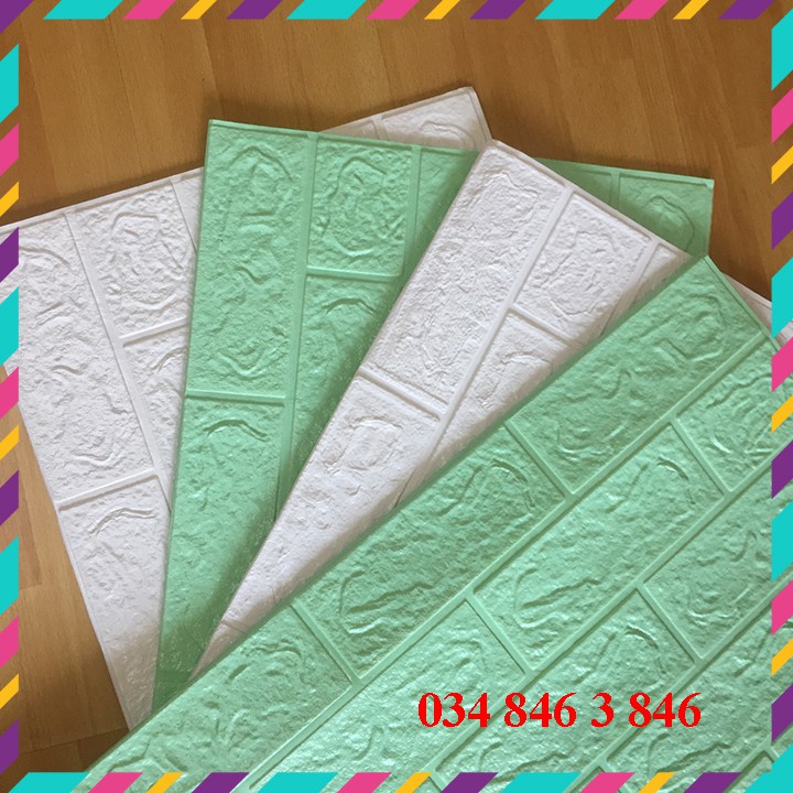 Xốp dán tường ❤️FREESHIP❤️ tấm xốp giả gạch dán tường, cách nhiệt, cách âm, chống ẩm loại 3MM KT 77x70CM | BigBuy360 - bigbuy360.vn