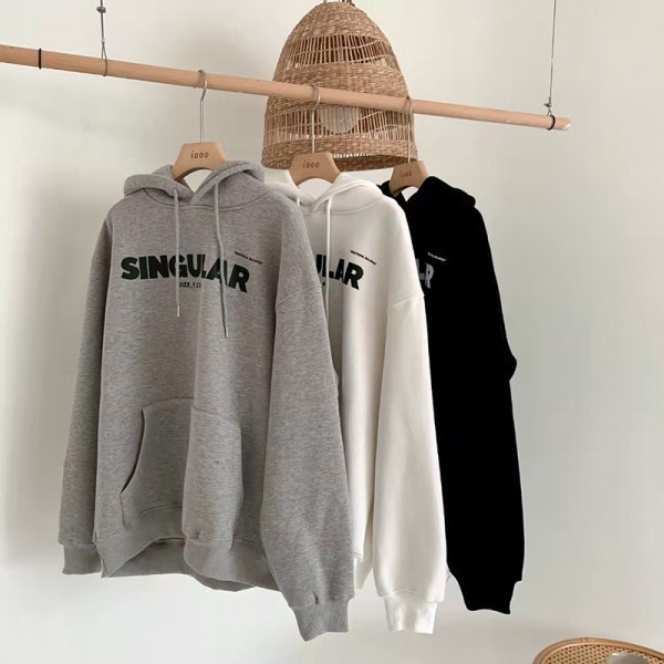 Áo hoodie nam nữ, nỉ from rộng Unisex chất nỉ ngoại siêu dày dặn in chữ SINGULAR