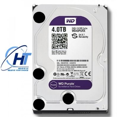 Ổ Cứng HDD Western Digital 4TB 3.5 Sata 3 64MP WD40PURZ