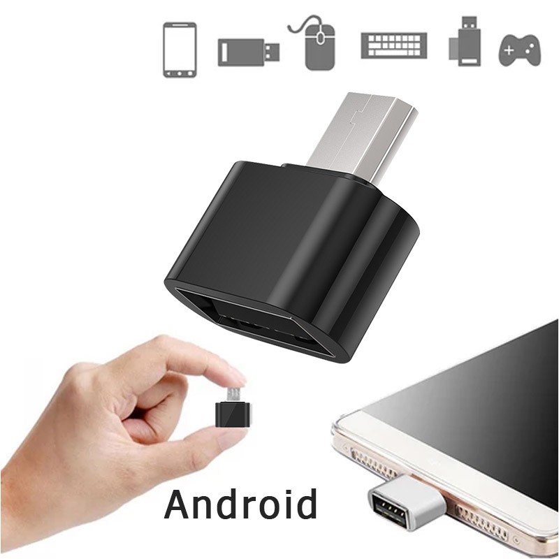 【Mua 1 tặng 1】Bộ điều hợp chuyển đổi USB 2.0 Android OTG Micro  đầu cắm sang lỗ cắm USB-A loại-A