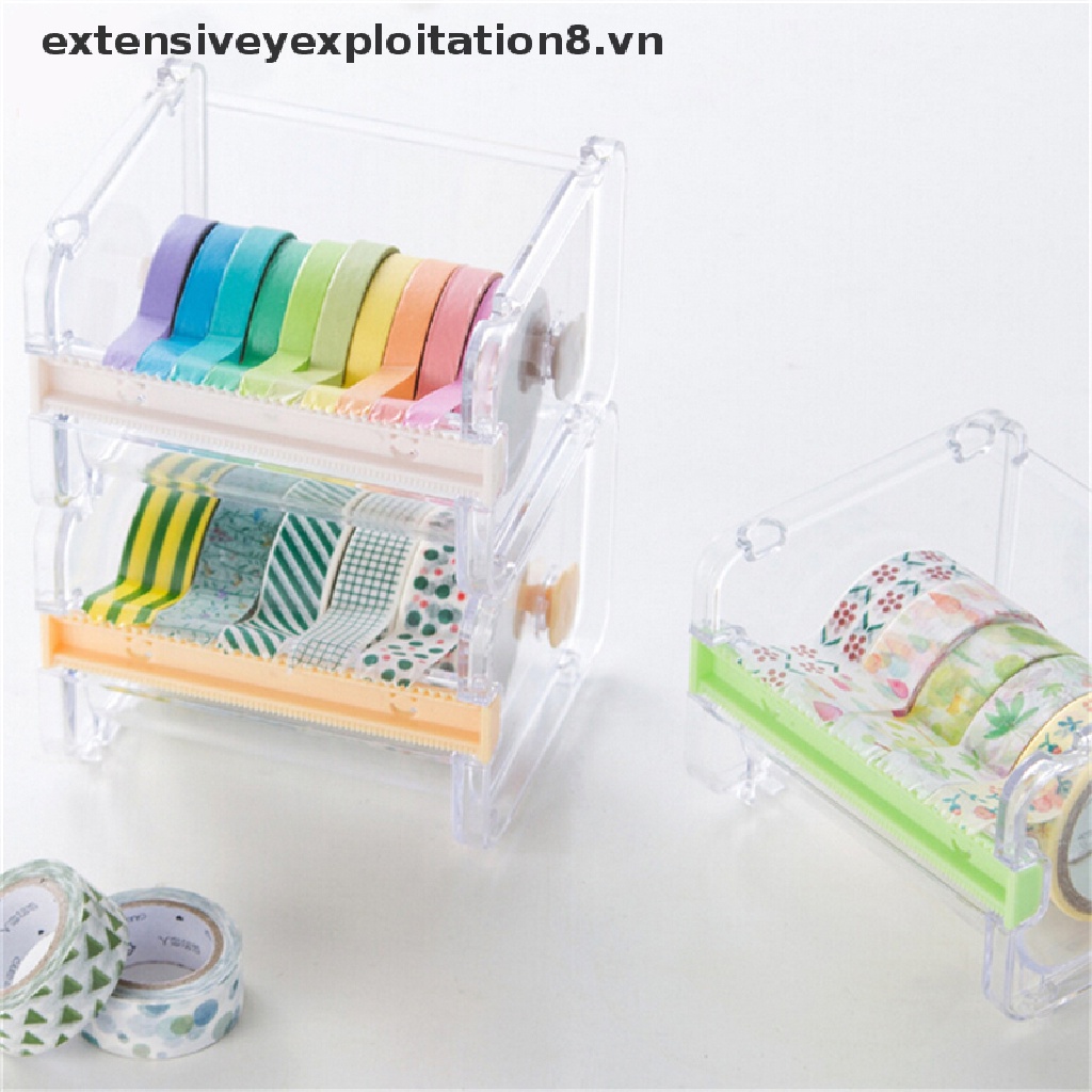 Hộp Đựng Cuộn Băng Dính Washi Để Bàn Tiện Dụng