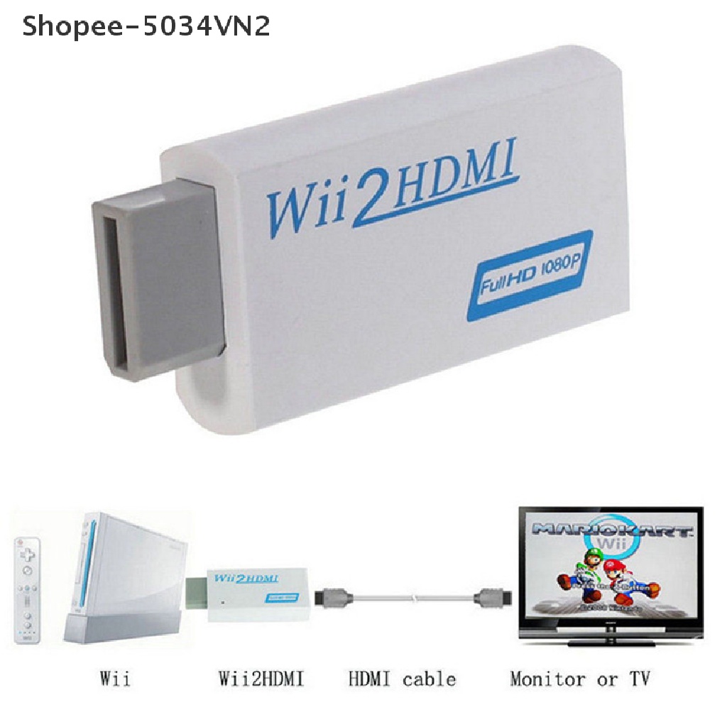 Đầu nối chuyển đổi từ HD Wii sang HDMI 1080p / 720p kèm dây cáp 3.5mm chuyên dụng 5034VN2