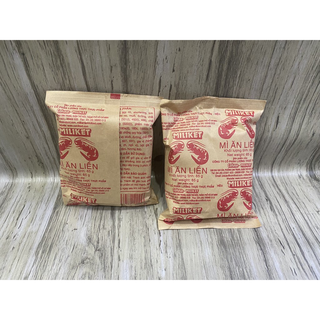 Mì Miliket-Giấy kraft cao cấp 2 con tôm