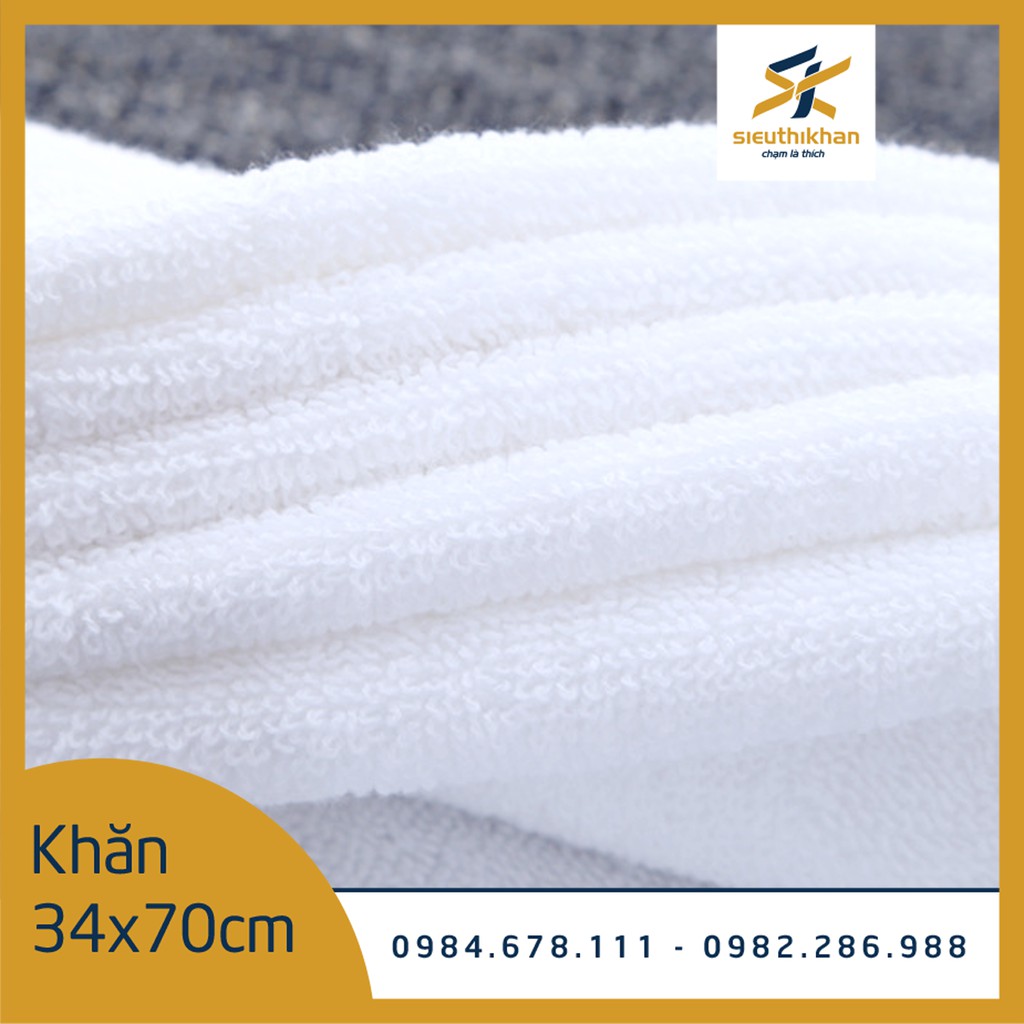 Khăn tay, khăn gội NamyA kích thước 34*70cm, chất liệu 100% cotton dùng cho khách sạn 3-5 sao | SIÊU THỊ KHĂN