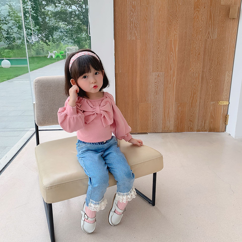 Áo tay dài phong cách Hàn Quốc thời trang cho bé gái