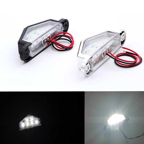 Set 2 Đèn 6 Bóng LED 12V 24V Siêu Sáng Gắn Biển Số Xe Ô Tô / Xe Tải / Tàu Thuyền
