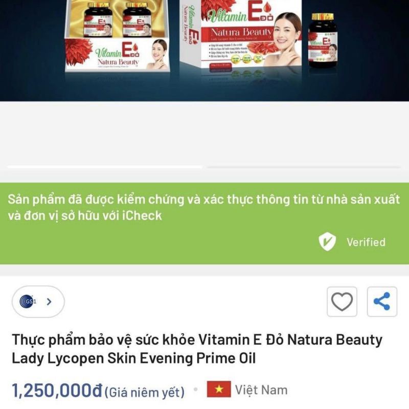 :Vitamin E Đỏ Natural Beauty .