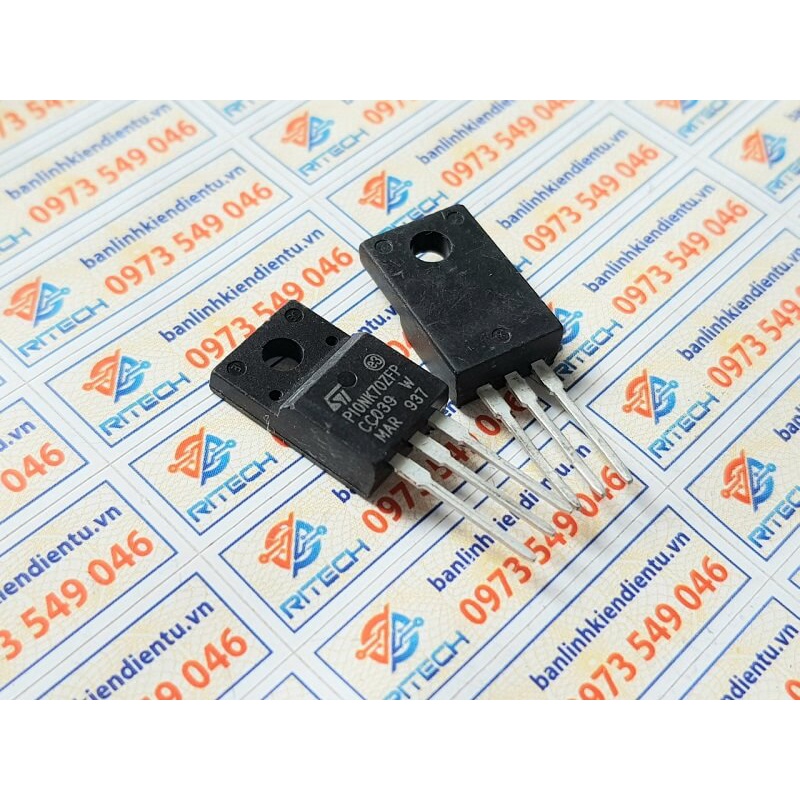 [Combo 4 chiếc] P10NK70ZFP, STP10NK70ZFP Mosfet Kênh N 10A/700V TO-220